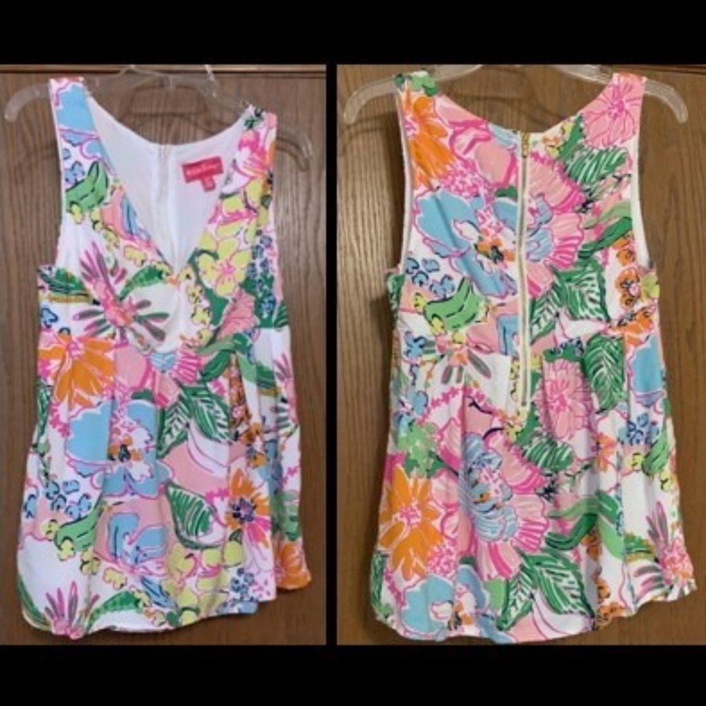 Lilly Pulitzer Tropical Babydoll Top Size Medium